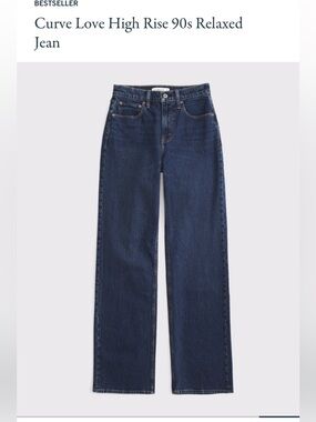 Abercrombie 90s high-rise relaxed, jean curve love fit